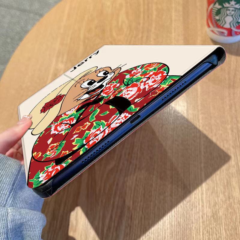 Bao Da Máy Tính Bảng In Hình Tom Và Jerry Cho apple ipad air ipad mini 123456 Bao Da Máy Tính Bảng Thời Trang Cho ipad 8.3inch 9.7inch 11inch 10.2inch Ốp