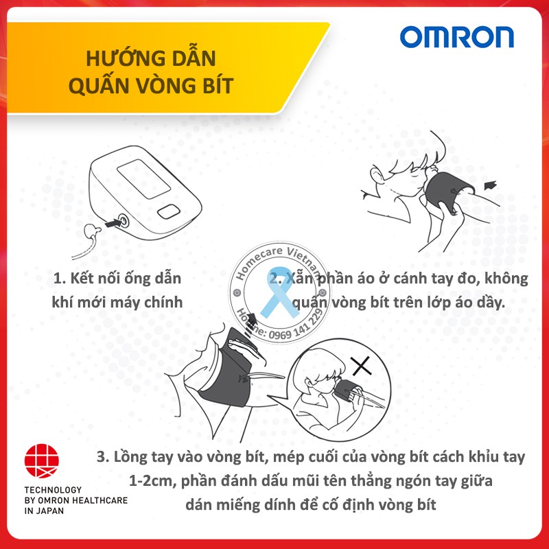 Máy đo huyết áp tự động bắp tay OMRON HEM-7120 ⚡ Bảo hành 5 năm, thiết kế đơn giản, nhỏ gọn, dễ dùng