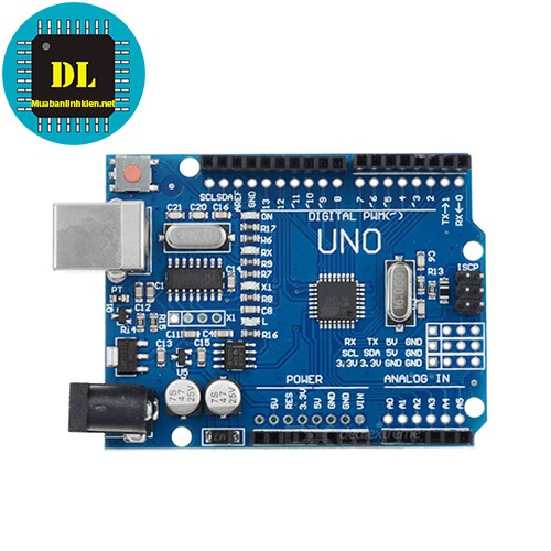 Kit Arduino Uno R3 chip dán (kèm dây cáp nạp)