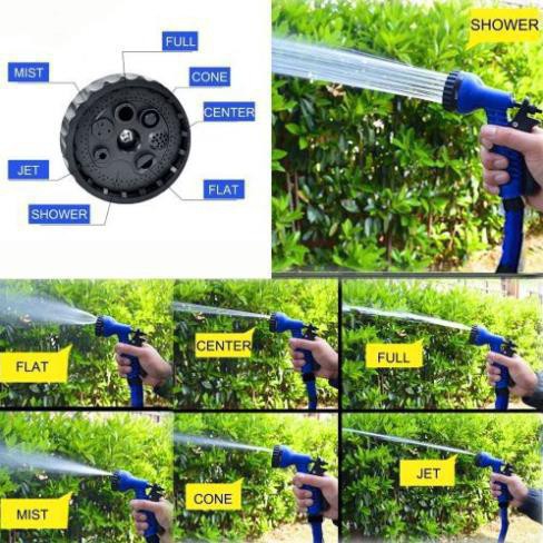 Bộ vòi xịt tăng áp giãn nở thông minh MAGIC HOSE 22,5m (75ft) - xịt nước co giãn đa năng tiện dụng kéo dài.