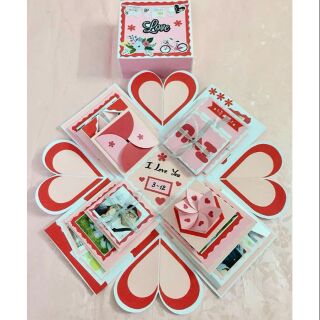 (FREE in 30 ảnh) Hộp quà tình yêu dán ảnh- Quà tặng ý nghĩa, dán ảnh theo yêu cầu- LoveBox by Mèo