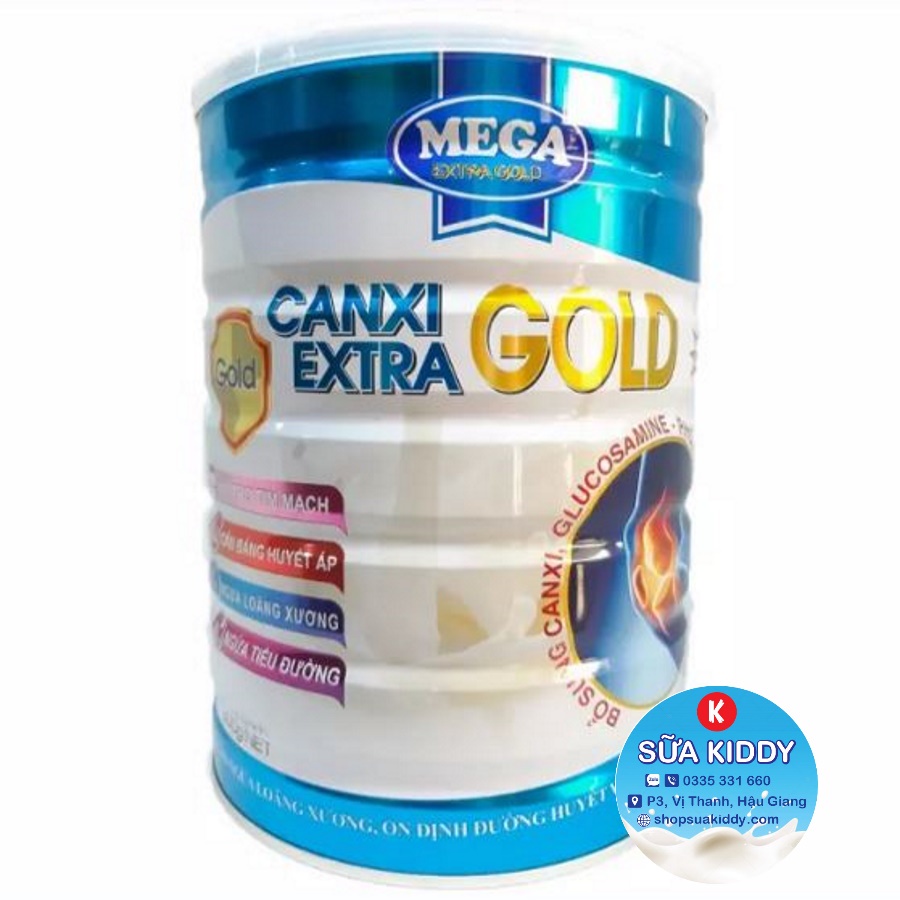 [MUA 1 TẶNG 1] Sữa canxi cho người già Mega Canxi Extra Gold lon 900g