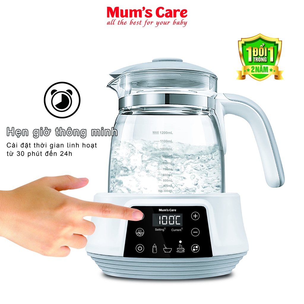 [BH 1 đổi 1] Máy đun và hâm nước pha sữa điên tử đa năng Mum's Care