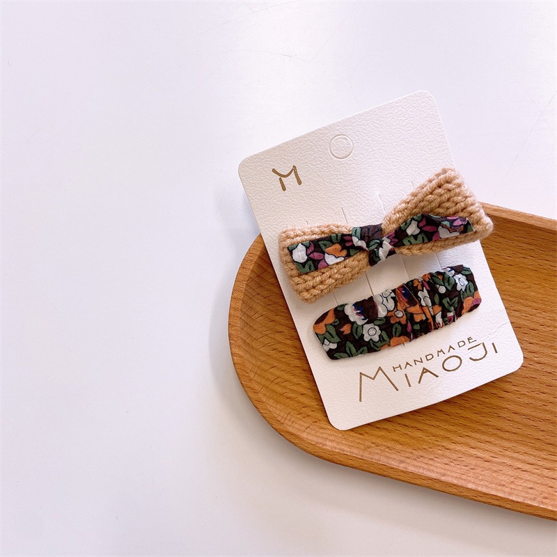 Set 2 Kẹp Tóc Nơ Dễ Thương Cho Bé Gái