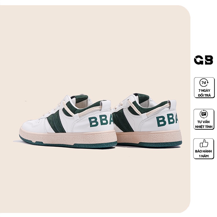 [Mã WABRH33 giảm 10% tối đa 30k đơn từ 99K] Giày Sneaker Nữ Basic Trắng Xanh Da PU giayBOM B1572