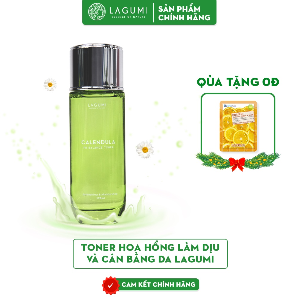 Nước hoa hồng cân bằng pH làm mềm và dịu da Lagumi Calendula 120ml