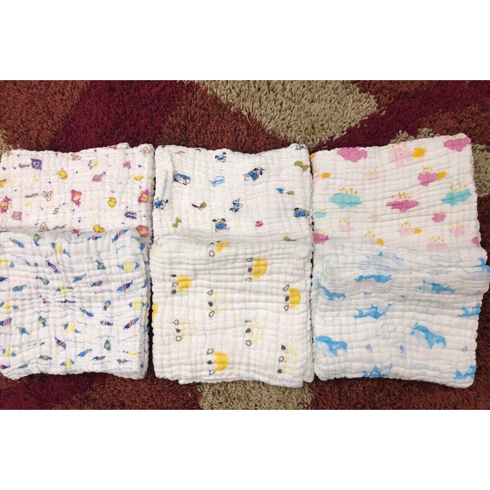 Khăn Tắm Xô Nhăn 6 lớp Xuất Nhật Cực Đẹp Loại To Cho Bé