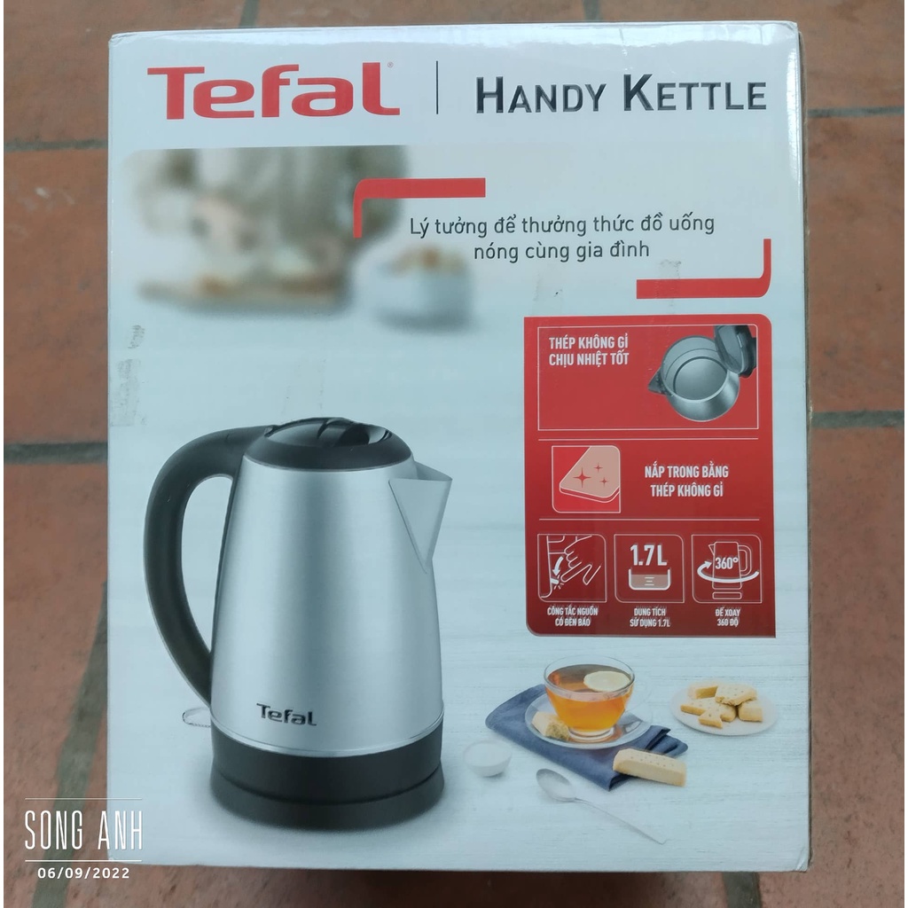 Tefal- Bình đun siêu tốc inox dung tích 1.7L KI800D68- Hàng chính hãng