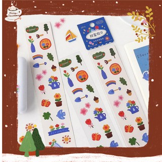 Bộ 2 Tấm Hình Dán Trang Trí Dễ Thương Cardlover Masking Tape Stickers