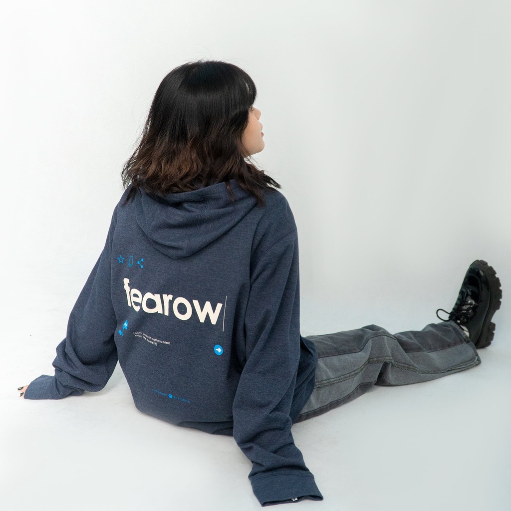 Áo hoodie Fearow Half Frame màu xanh than - FW204