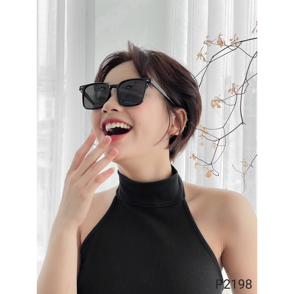 Kính râm nam LILYEYEWEAR mắt vuông to chống UV400 phân cực bảo vệ mắt P2198