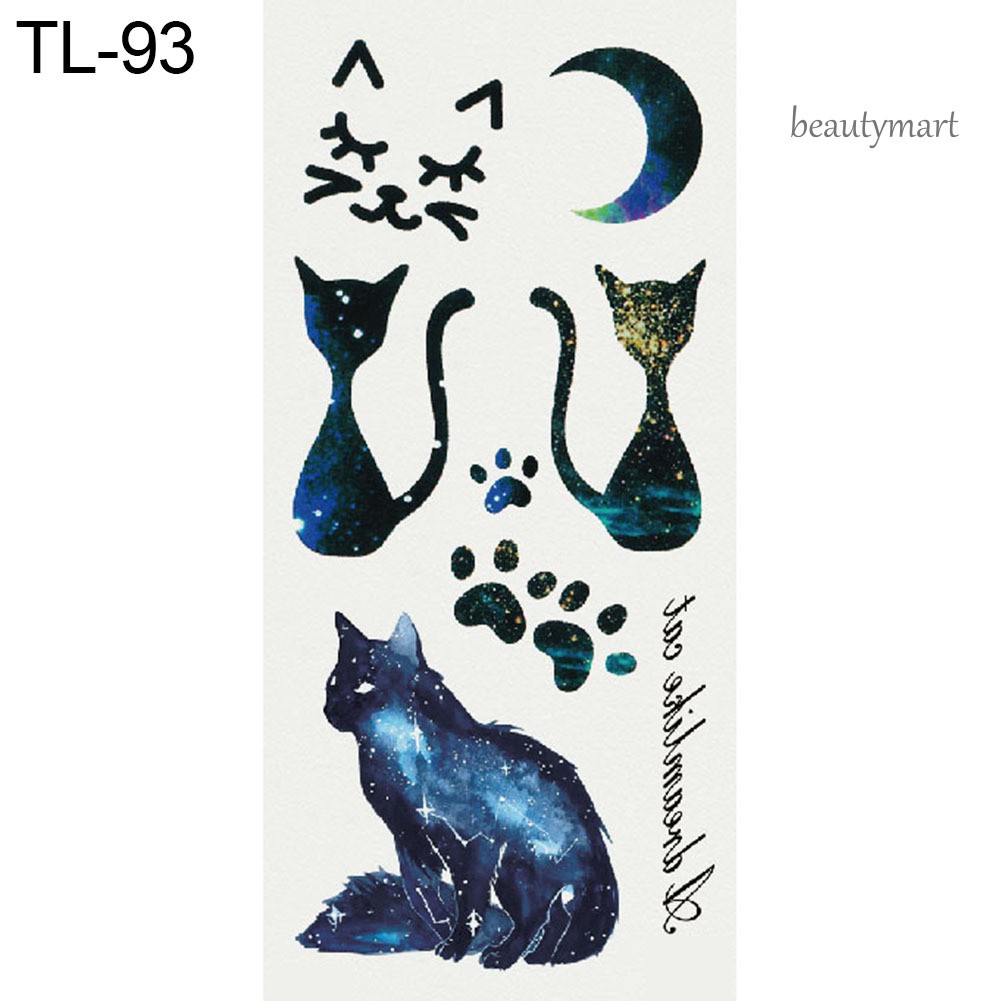 [Hàng mới về] Hình xăm tạm thời chống nước họa tiết hình con rắn màu chó cú