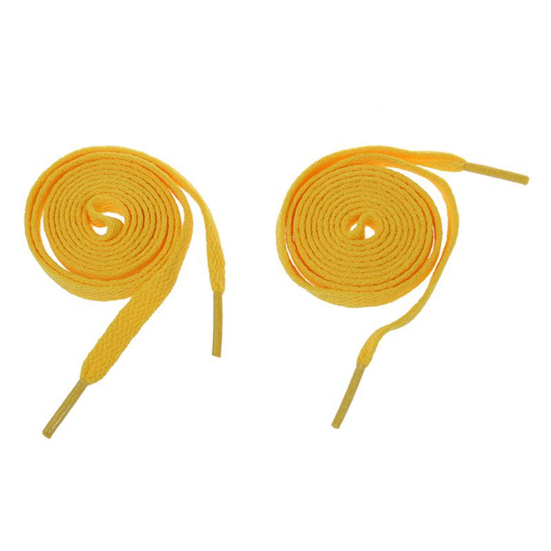 44 &quot;Solid Flat Shoelaces Strings Laces For Sneaker Yellow