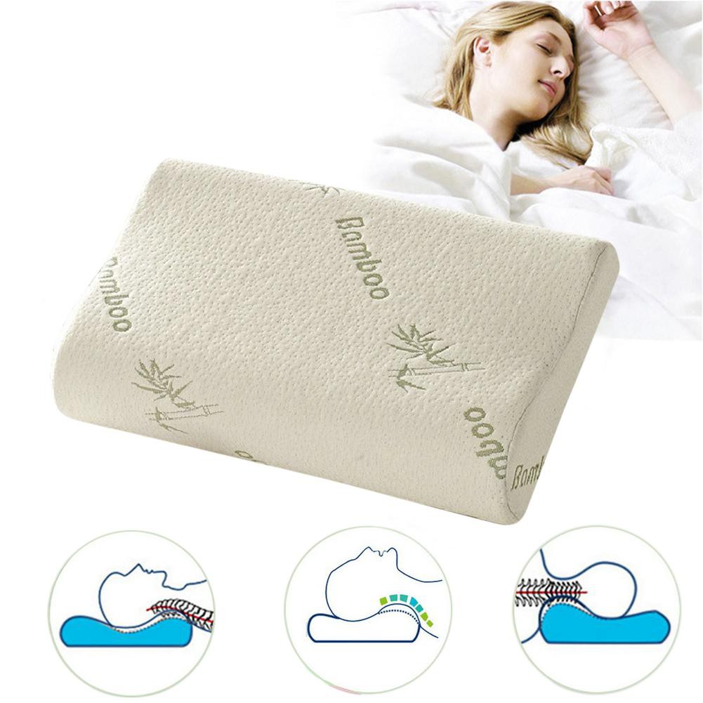Comfort Orthopedic Bamboo Fiber Sleeping Pillow Memory Foam Pillows Smartourhome.vn