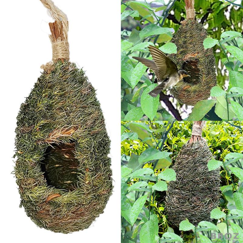 Tổ Chim Bằng Cỏ Đan Tay Dùng Trang Trí Sân Vườn