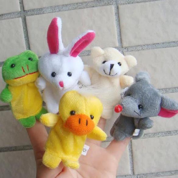 10x Cartoon Biological Animal Finger Puppet Plush Toys Child Baby Favor Dol KidsDreamMall