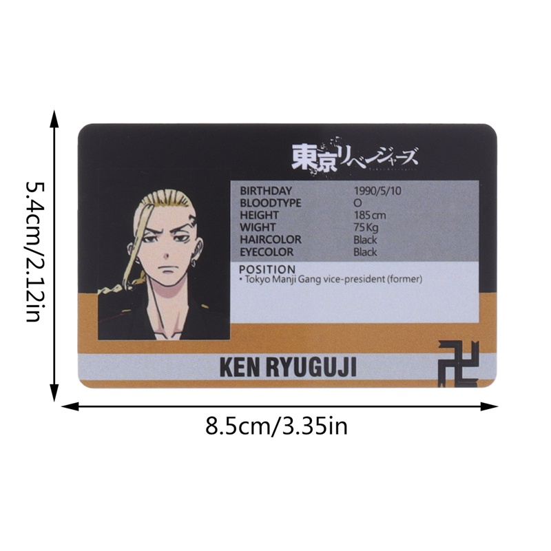 Thẻ ID Bằng Nhựa PVC Hình Nhân Vật Anime Tokyo Revengers Cho Trẻ Em