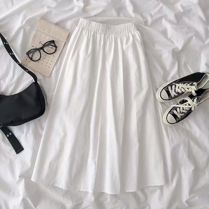 Chân Váy dài chữ A xếp ly cho nữ công sở Z003 màu BE/ĐEN/TRẮNG | BigBuy360 - bigbuy360.vn