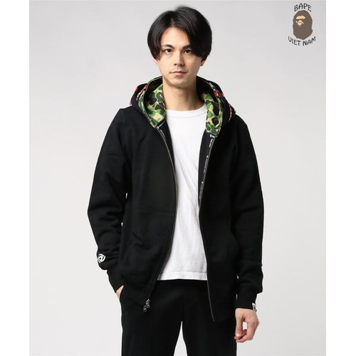 [ODER] Áo Hoodie Jacket Bape Shark fullzip Black 2 mũ Phối 3 màu Camo Green, Blue, Pink SS2021 BapeVN