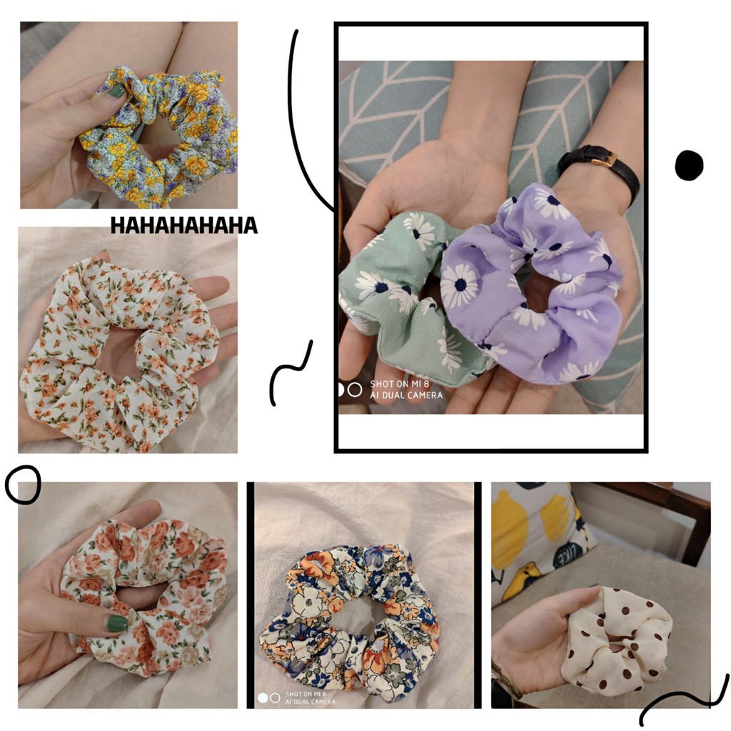 Cột tóc xinh Hàn Quốc  vòng tay, chất vải cao cấp  scrunchies xinh giá tốt