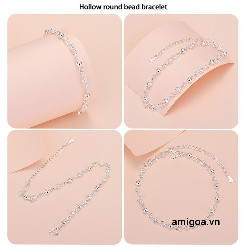 ✨✨Vòng Tay Bạc Xỏ Hạt Tròn Thời Trang