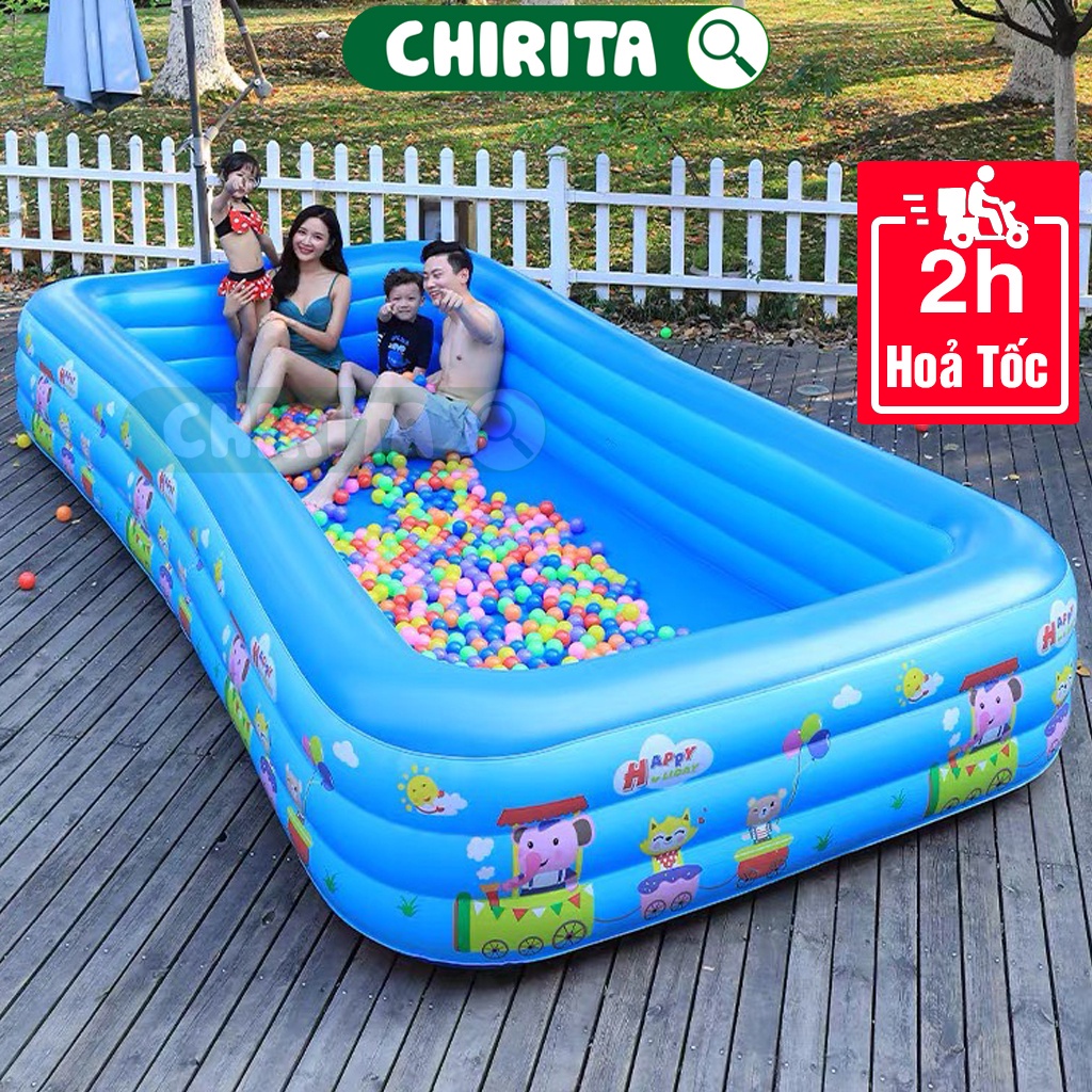 ✧✸✆Hồ Bơi Cho Bé Và Người Lớn 2M6 / 3M LOẠI DÀY Khách Chọn Mẫu - Bể Bé, Thành Cao Sơ Sinh Đồ Chơi Trẻ Em CHIRITA