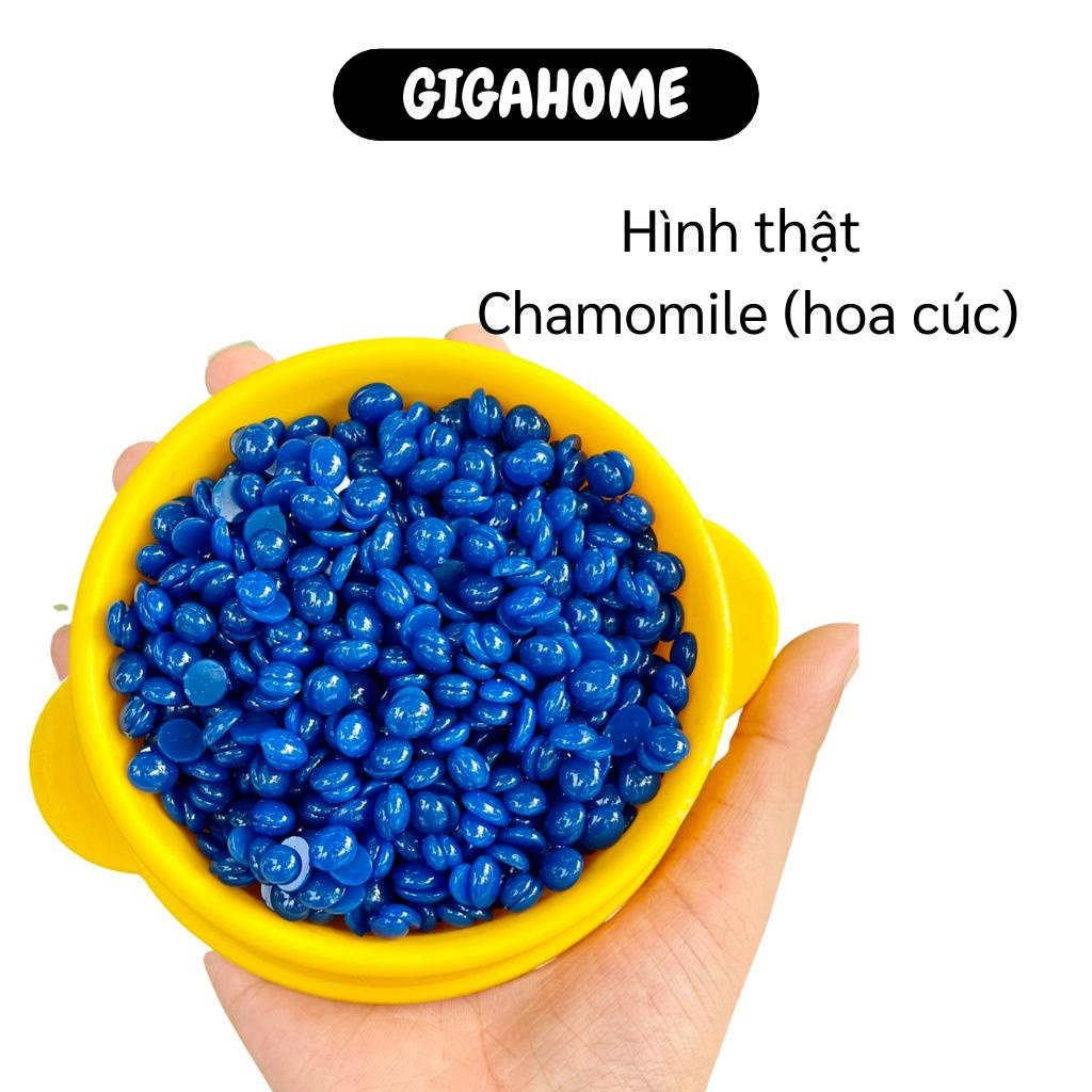 Sáp Màu Wax Lông Cao Cấp Siêu Bám Dính Không Đau Tặng Que Gạt Triệt Lông GIGAHOME Sáp Hard Beans Nhập Khẩu Túi Zip 100g