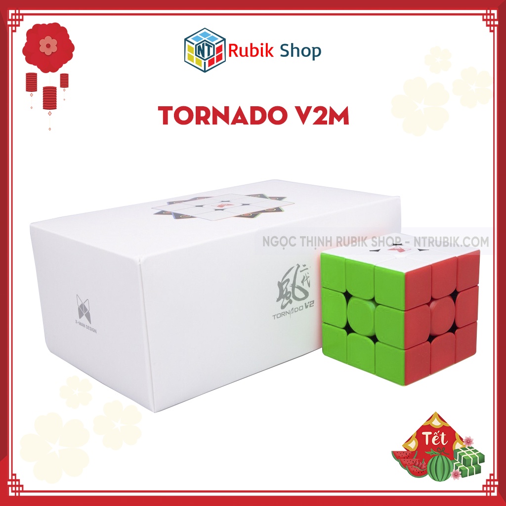 Rubik 3x3x3 X-man Design Tornado V2M Stickerless 05/2021 (Có nam châm)