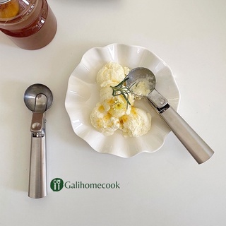 Muỗng múc kem / Trái cây inox 304 đầu tròn chuyên dụng chống dính cao cấp | Galihomecook MK-SSGP