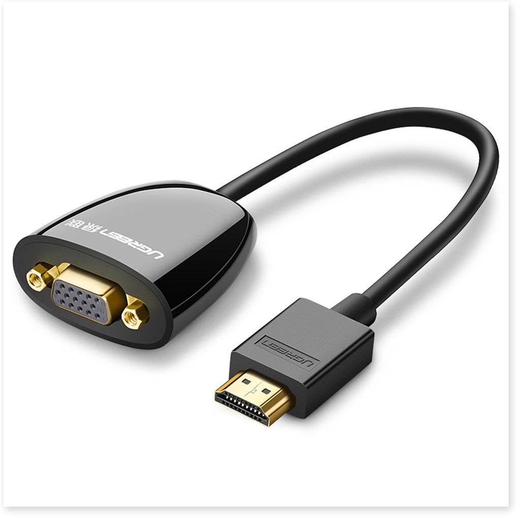 Bộ chuyển đổi HDMI sang VGA (không có Audio) độ phân giải 1920*1080@60Hz (Max) dài 16cm UGREEN MM102 40253 - Hàng Chính