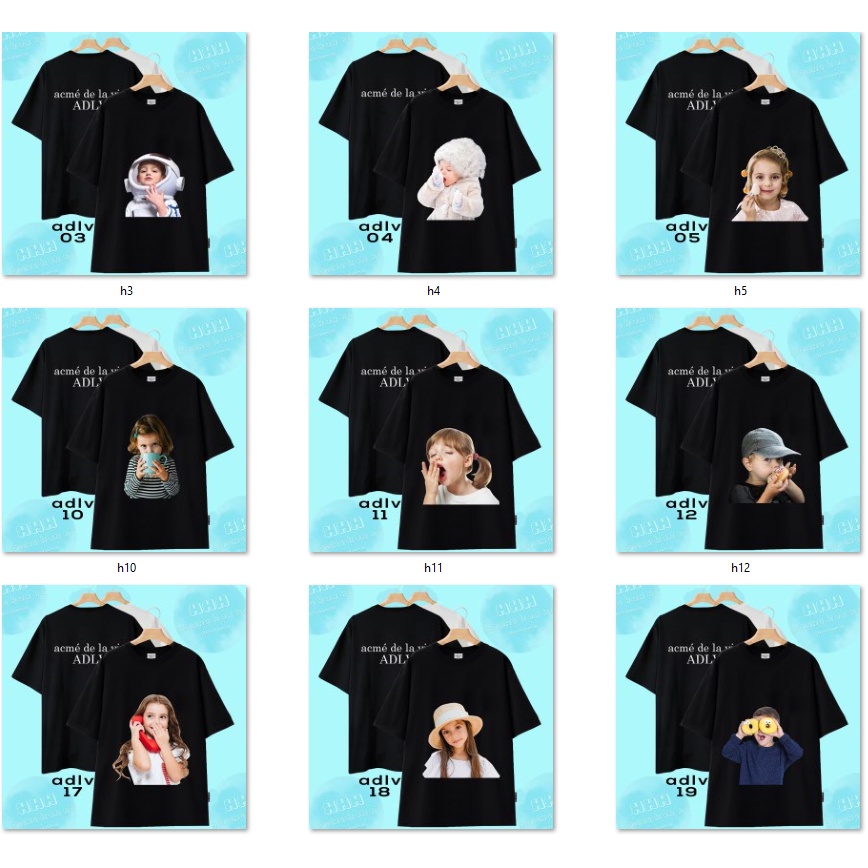 Áo thun ADLV 350g Đen Full Tag Bọc, Full Mẫu, 1-25 - Streetwears SG - Link 1