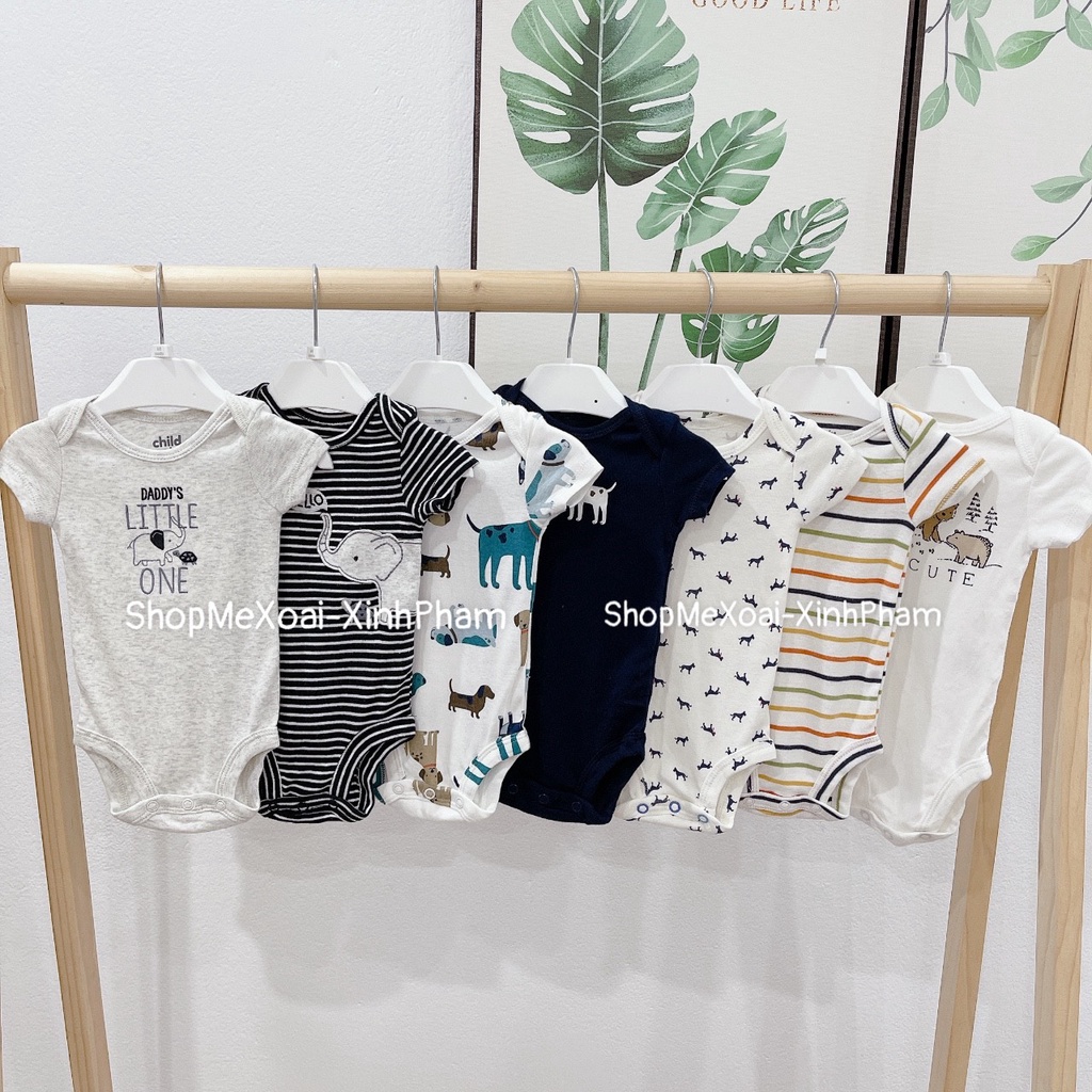 Body chip cộc cho bé 2-4kg newborn link 1, 100% cotton mềm mại