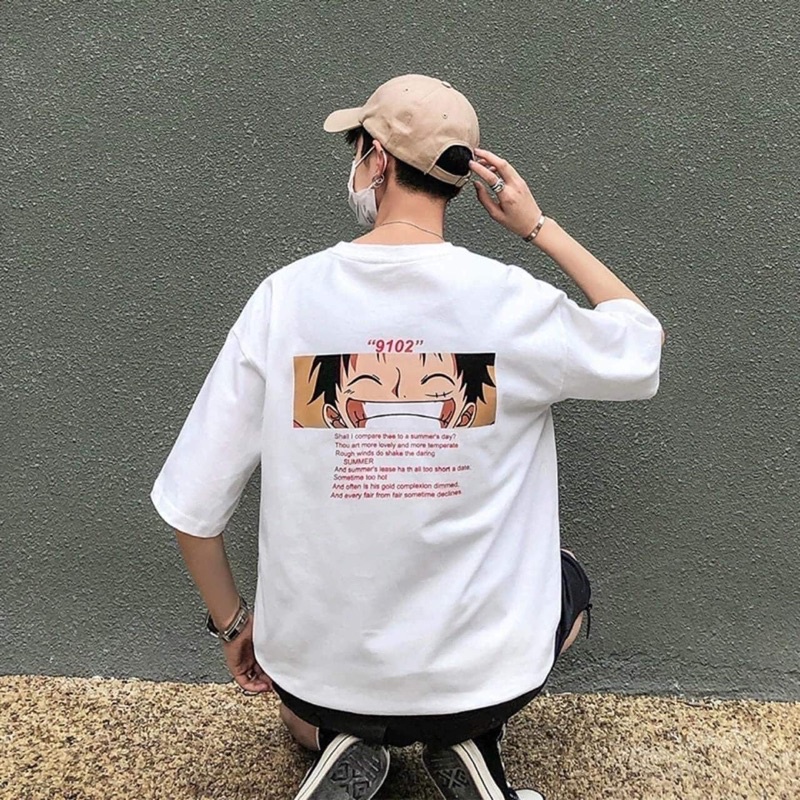 Áo thun tay lỡ mặt chữ Nhật vuông TC12