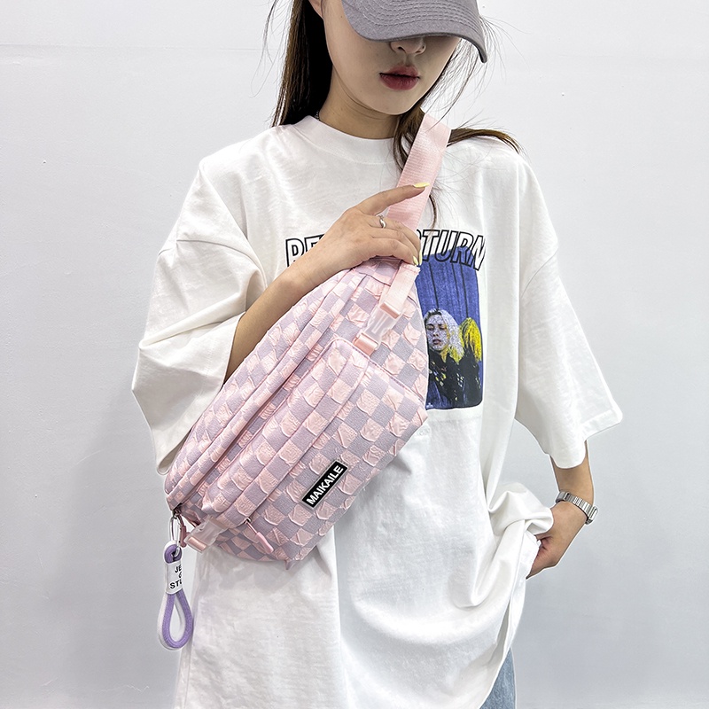 Túi Đeo Trước Ngực Bằng Nylon Sức Chứa Lớn Thời Trang Hàn Quốc Cho Nữ