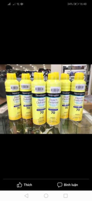 🌞Xịt Chống Nắng Neutrogena Beach Defense SPF 70/SPF 100 184g🌞 | BigBuy360 - bigbuy360.vn