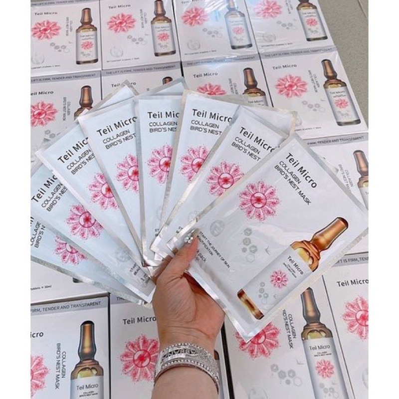 MẶT NẠ COLLAGEN YẾN Teil Micro dưỡng trắng căng bóng da