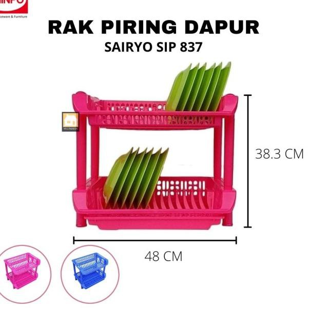 Bộ 2 Khay Nhựa Xếp Chồng Sairyo Sip-837 Màu Xanh Dương | BigBuy360 - bigbuy360.vn