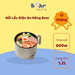 Nồi lẩu điện đa năng bear c12k1 nồi nấu lẩu mini, nồi nầu mỳ, xào rán đa năng