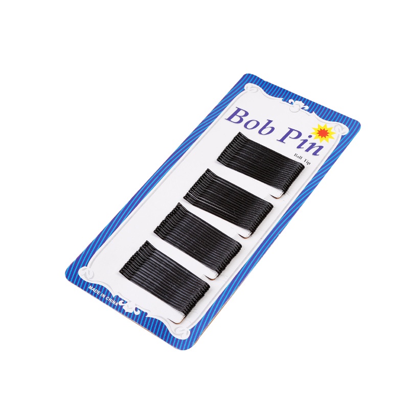 Vỉ 36 chiếc kẹp tăm đen, kẹp ghim tóc tăm đen, ghim cài tóc cố định làm đẹp, make up