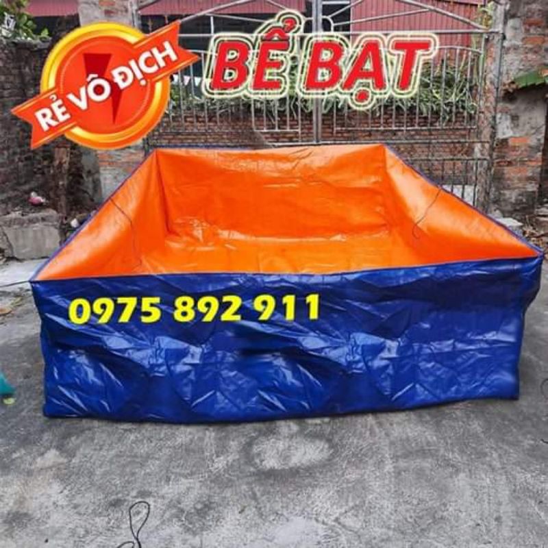 Bể bạt nuôi ốc ếch cá  ( 3x2x1 ) xanh cam