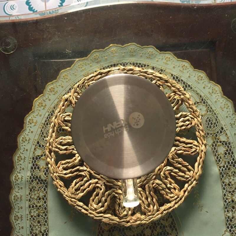 Thảm cói lót ly, lót bàn ăn, lót nồi, decor cực xinh