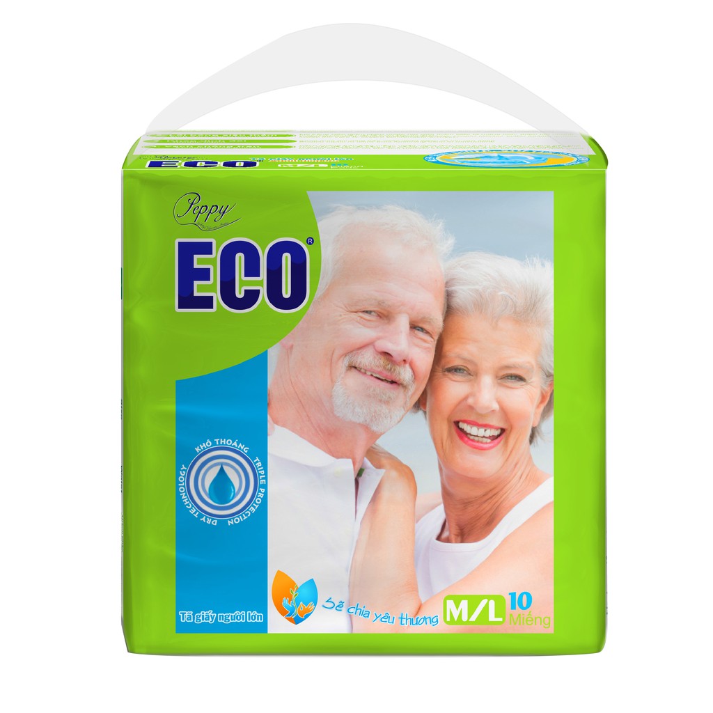 [HOT] Tã dán người lớn Peppy ECO siêu thấm size ML