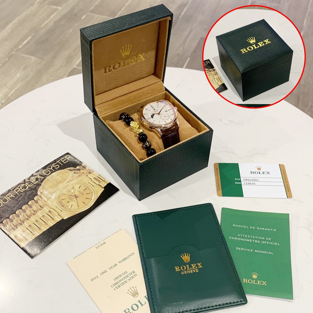 [Máy cơ] Đồng hồ nam Rolex mặt tròn máy cơ automatic dây kim loại sang trọng chống nước DH1519 - shop131