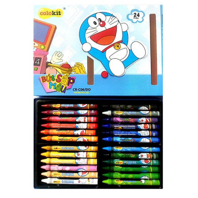 Hộp 24 sáp màu CR06 Doraemon