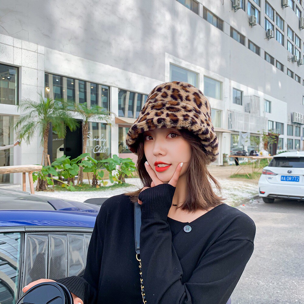 Mũ bucket lông cừu thu đông cho nữ phong cách Nhật Autumn loại đẹp dày ấm - Mã BU009 The Collar Box