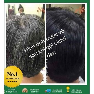 Dầu gội thảo dược nhuộm đen tóc Lich 5