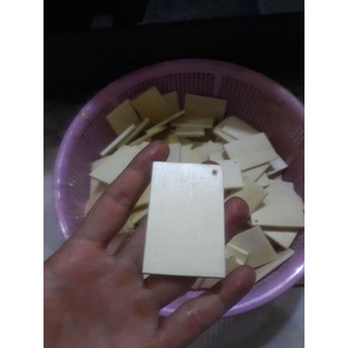 Phôi Khắc Laser  - Móc Khóa Gỗ Maple ( ComBo 30 cái )