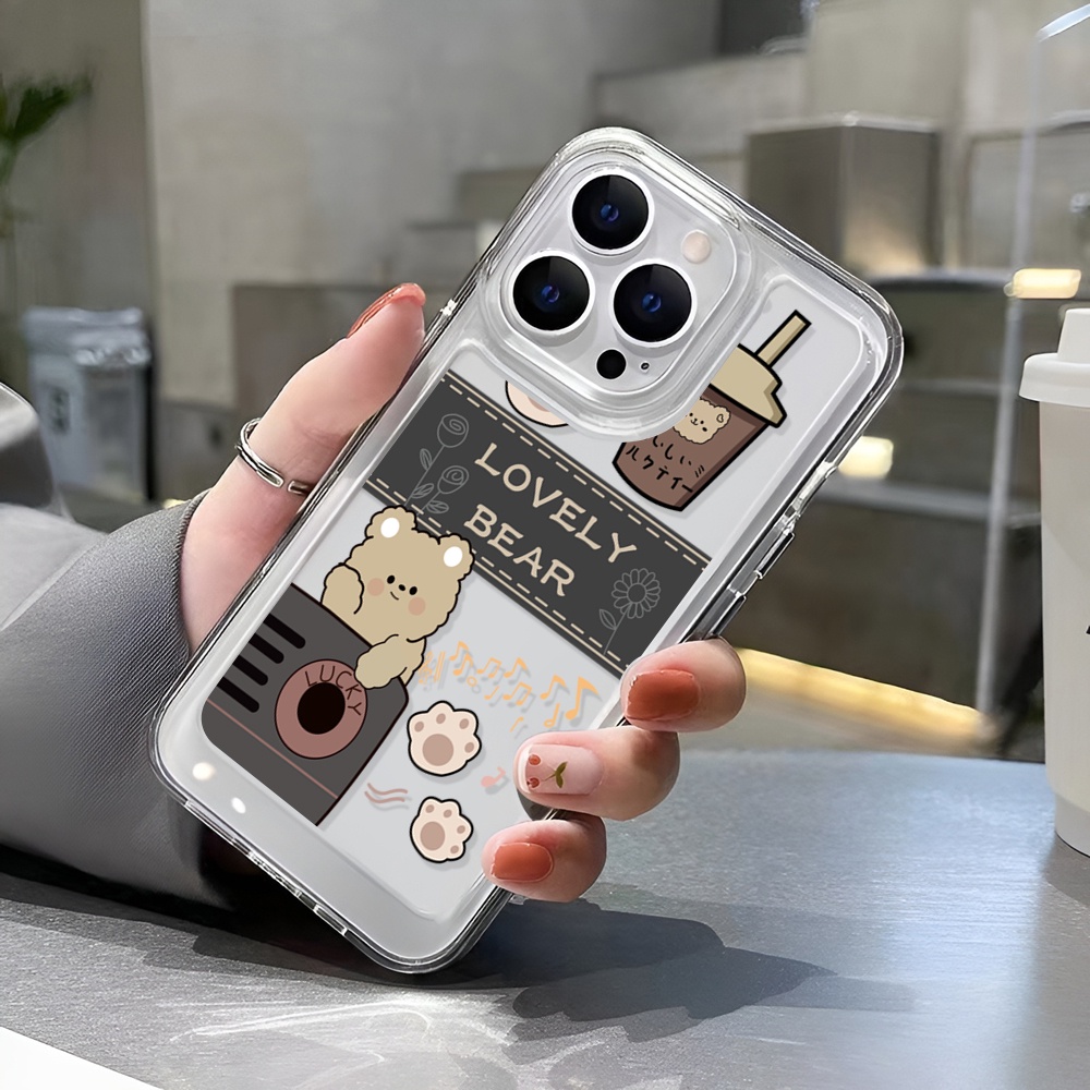 Ốp Điện Thoại Mềm Hình Gấu Hoạt Hình Cho iphone 14ProMax 14Plus 13 11 12 7Plus X XR XS Max