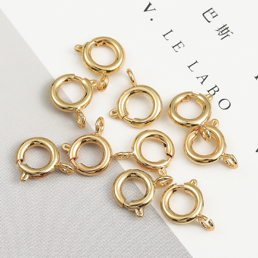 Vòng gắn vòng cổ bằng đồng thau mạ vàng 18K