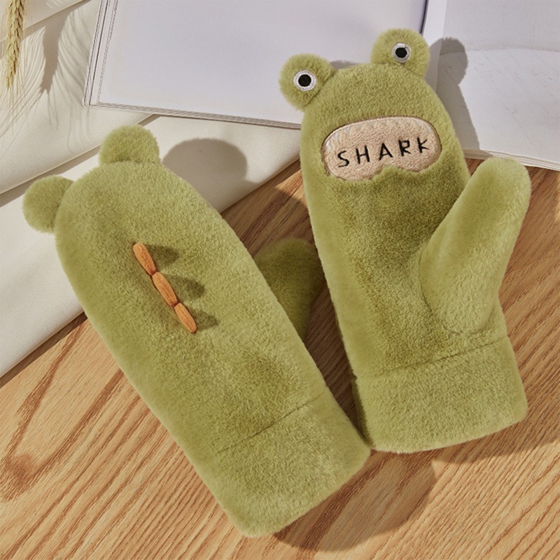 Găng Tay Lông Xù Hình Động Vật Dễ Thương Dành Cho Nữ